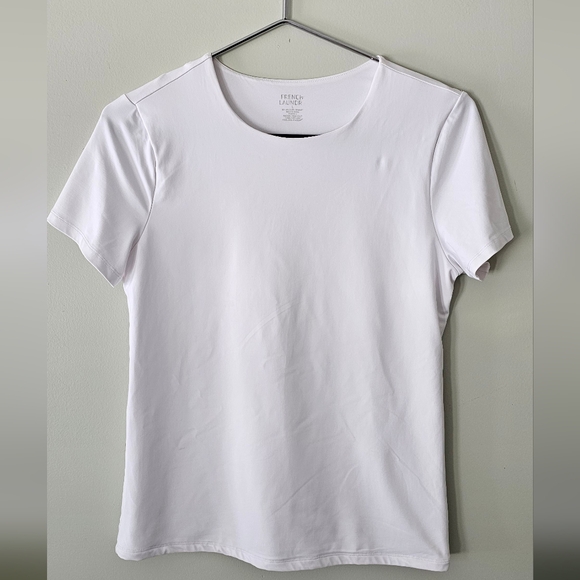 French Laundry Tops - Short White Sleeve Shirt. Size Large By French Laundry